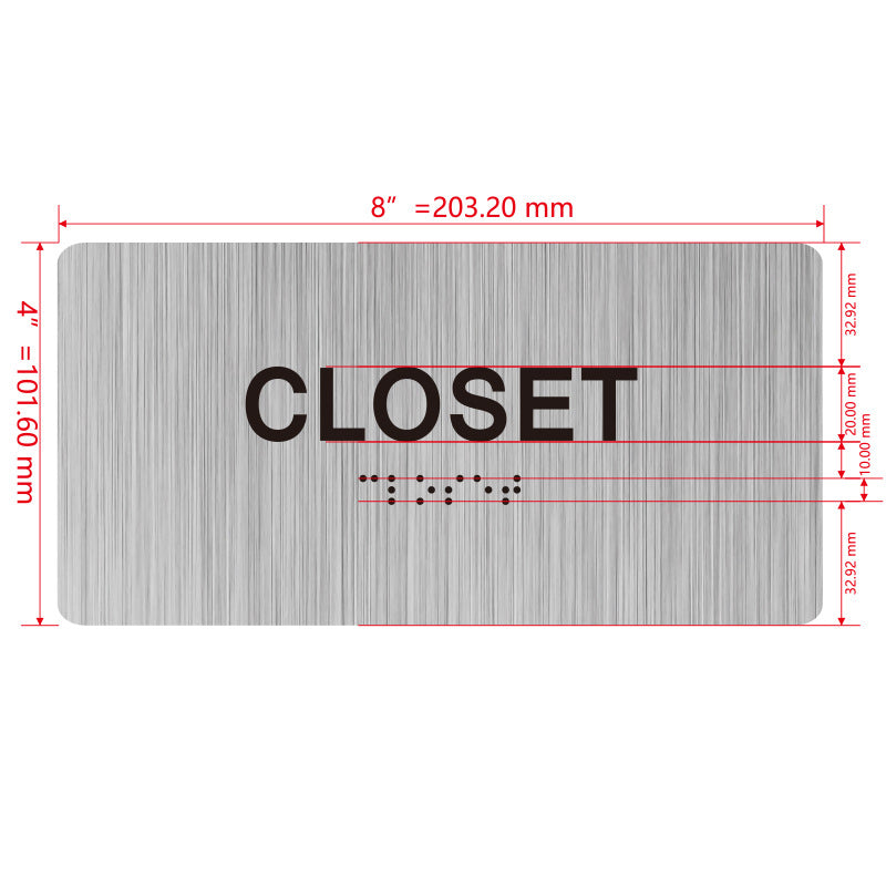 building sign 8X4 inch touch braille sign Braille BUILDING SIGN