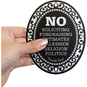 Spot no soliciting signs prohibit soliciting signs acrylic signs prohibit selling doorbells