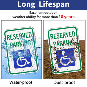 Reflective signs All reserved Aluminum parking Reserved parking signs Disabled parking signs Signage signage