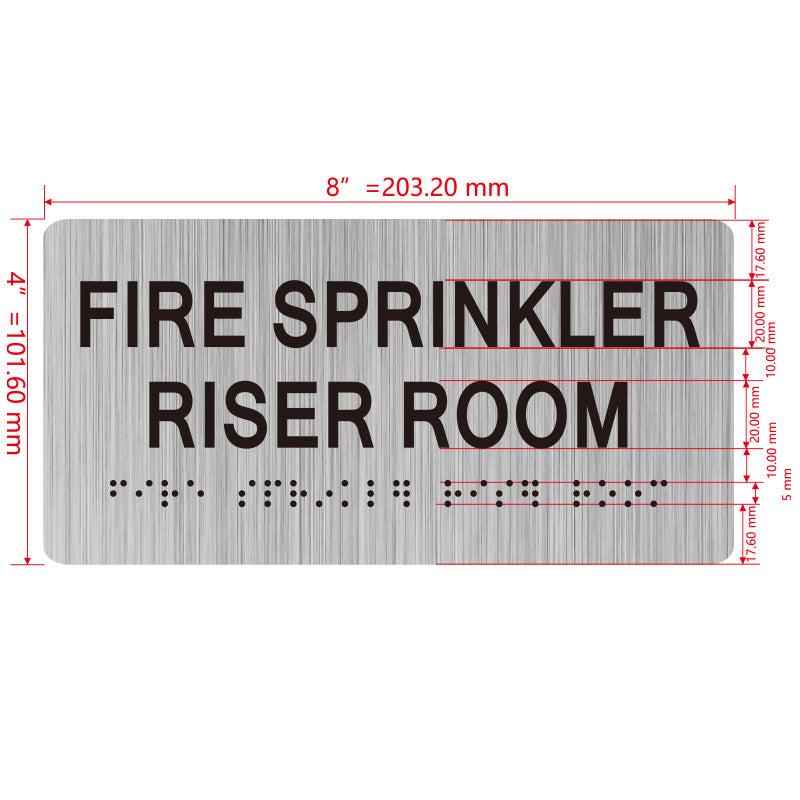 building sign 8X4 inch touch braille sign Braille BUILDING SIGN