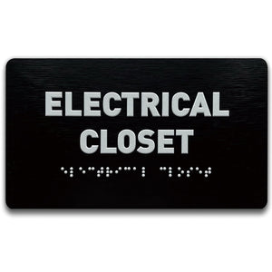 Electrical Cabinet Signs - ADA-compliant utility signs, raised letters, level 2 braille