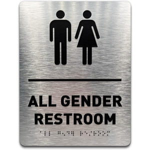 All Gender Bathroom Sign- ADA Compliant sigages