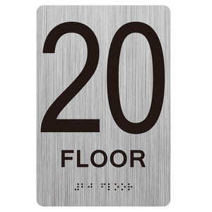 ADA Compliant Tactile Braille Building Floor Sign