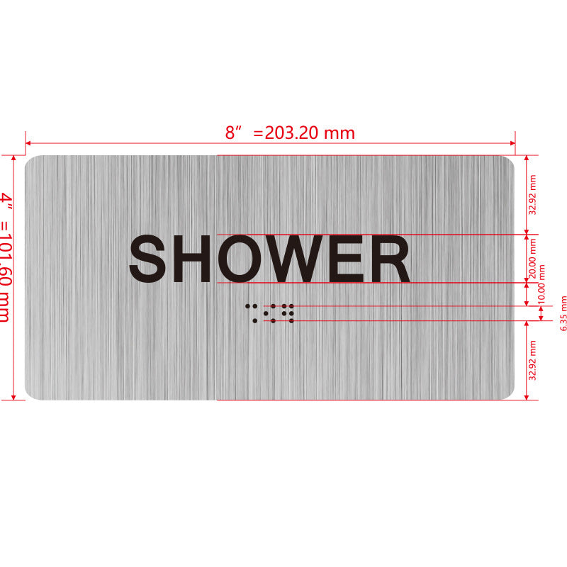 building sign 8X4 inch touch braille sign Braille BUILDING SIGN