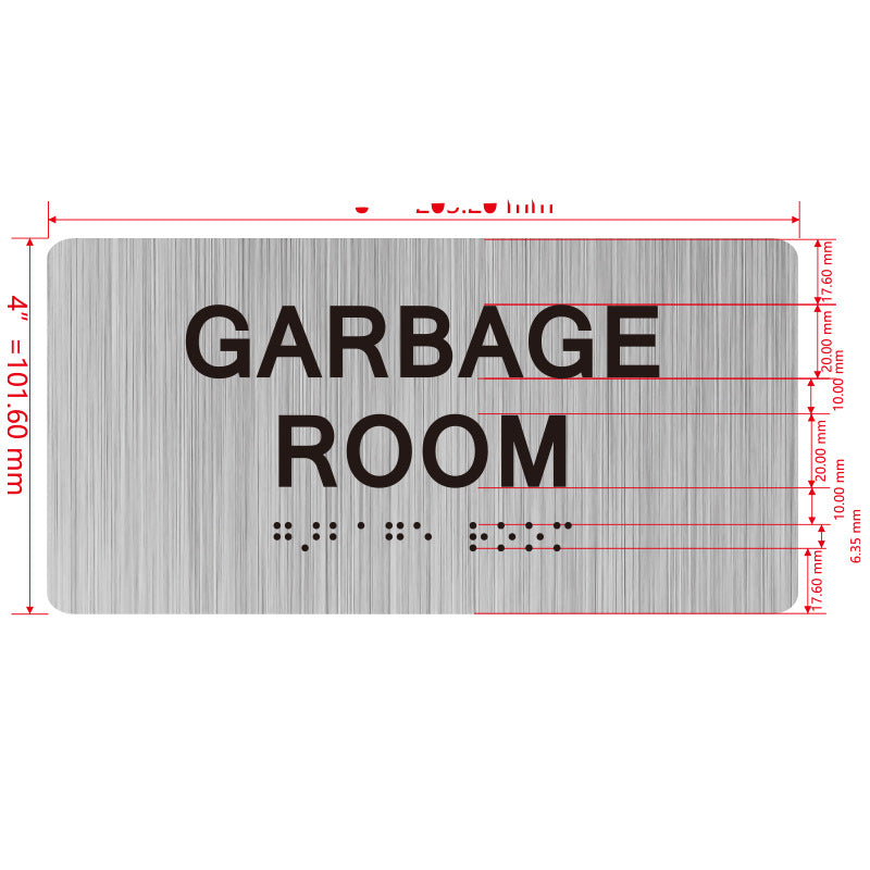 building sign 8X4 inch touch braille sign Braille BUILDING SIGN