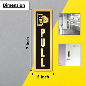 3D three-dimensional acrylic sliding door pull push sign department sign advertising office door