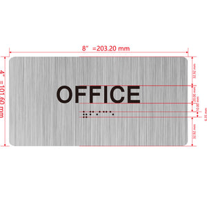 building sign 8X4 inch touch braille sign Braille BUILDING SIGN