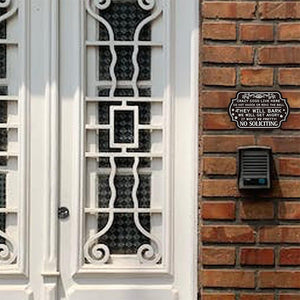 Front door decoration No solicitation sign Modern design Acrylic door sign NO SOLICITING SIGN