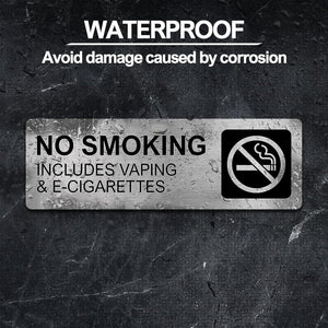 Spot No Smoking Sign 9x3 inch brushed aluminum, waterproof sign sign NO SMOKING SIGN