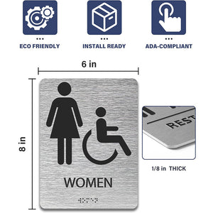 special toilet signage three-dimensional braille RESTROOM prompt sign raised text sign factory