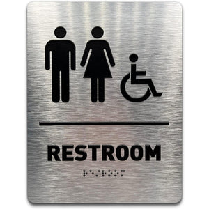 Customized Braille signs Men's and women's toilets Touch bump signs Braille signs