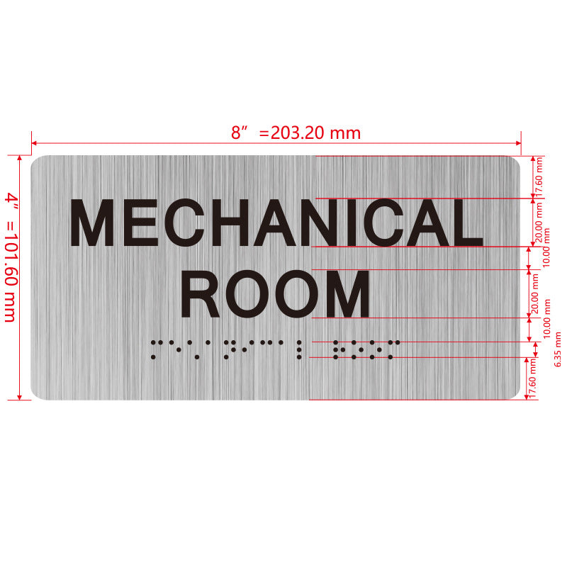 building sign 8X4 inch touch braille sign Braille BUILDING SIGN