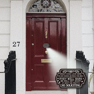 Front door decoration No solicitation sign Modern design Acrylic door sign NO SOLICITING SIGN
