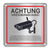 aluminum plate natural color brushed signs German monitoring warning signs warning signs surveillance signs