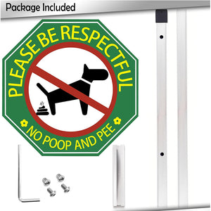 Factory customized puppy poop, please clean the lawn in time, prompting metal floor inserts with supporting grass signs