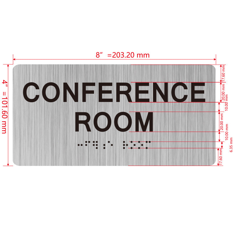 building sign 8X4 inch touch braille sign Braille BUILDING SIGN