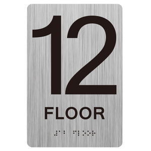 ADA Compliant Tactile Braille Building Floor Sign