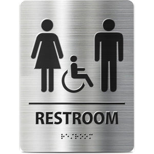 special toilet signage three-dimensional braille RESTROOM prompt sign raised text sign factory