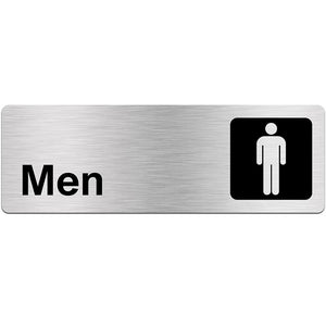 Bathroom Brushed Aluminum Plate House Plate Public Toilet Signs Men's and Women's Restrooms Signs MEN WOMEN