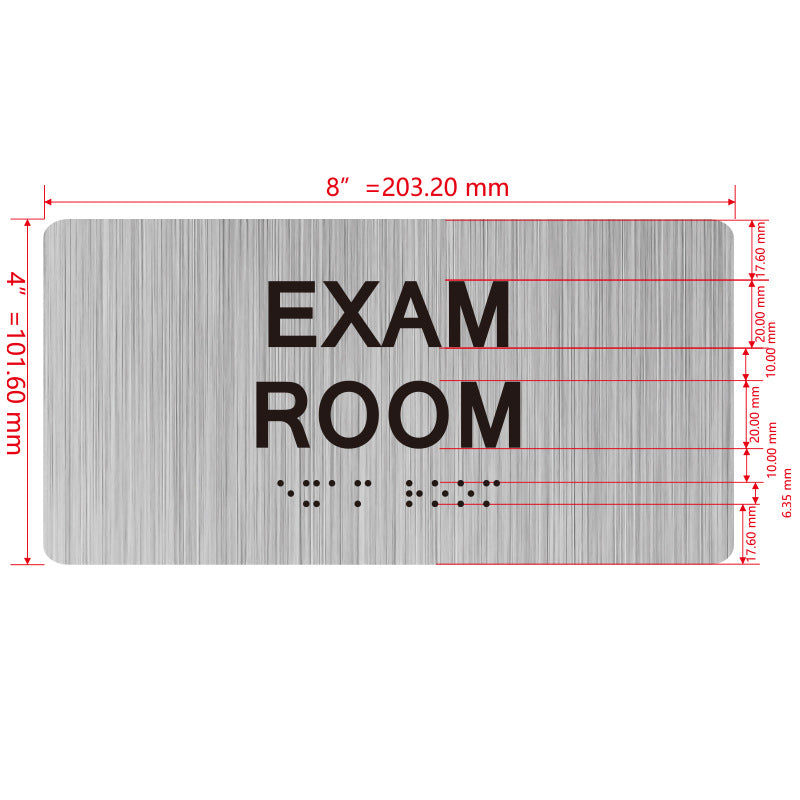 building sign 8X4 inch touch braille sign Braille BUILDING SIGN