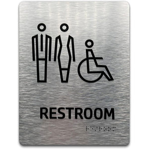 All Gender Bathroom Sign- ADA Compliant sigages