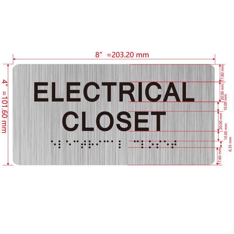 building sign 8X4 inch touch braille sign Braille BUILDING SIGN