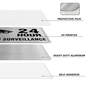 supply 24-hour video surveillance signs English warning signs US private territory courtyard area signs