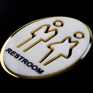 acrylic bathroom door number three-dimensional men's and women's toilets signage office toilet reminder MEN