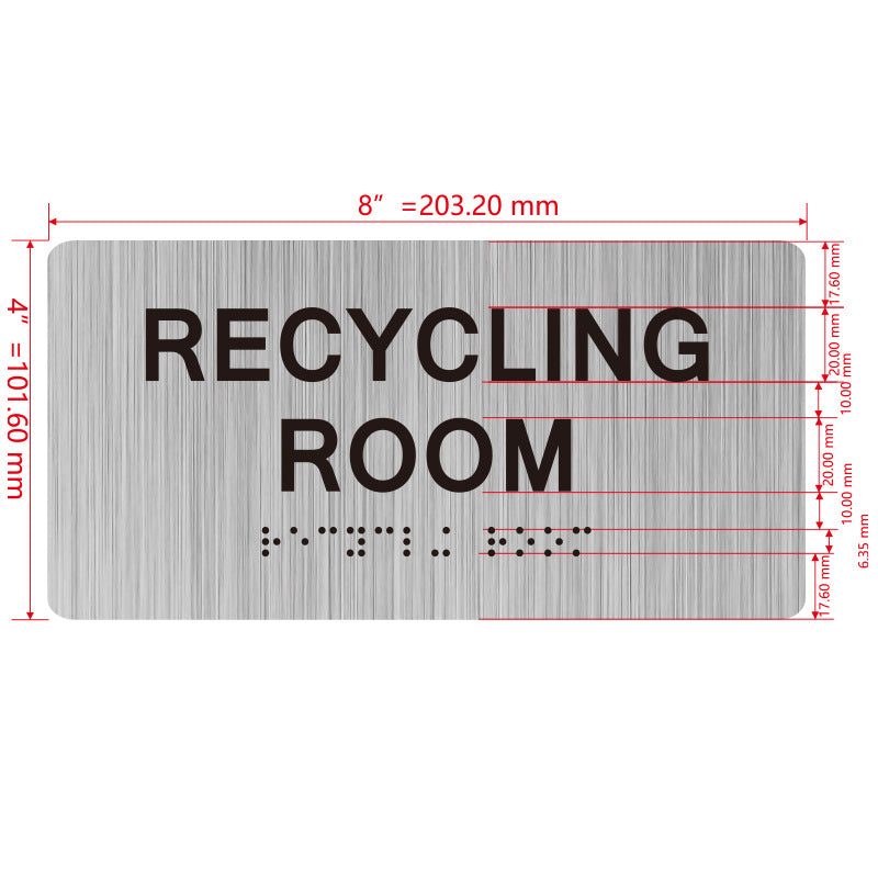 building sign 8X4 inch touch braille sign Braille BUILDING SIGN