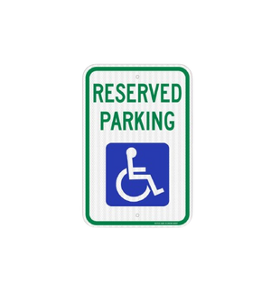 Reflective signs All reserved Aluminum parking Reserved parking signs Disabled parking signs Signage signage