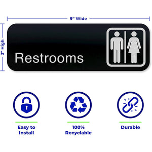 Bathroom sign Acrylic PMMA Men's and women's toilets Tips House sign Acrylic washroom sign