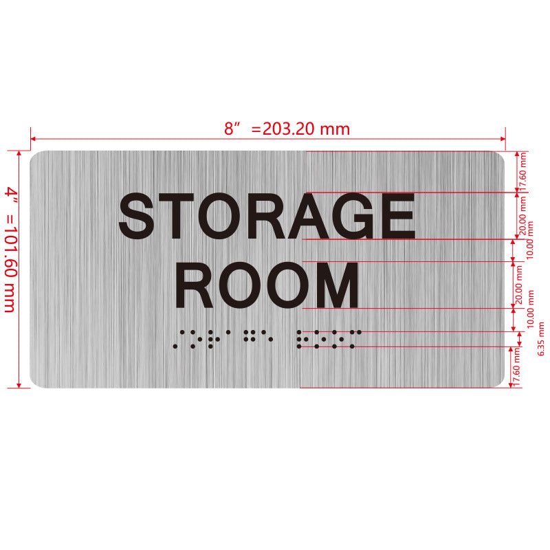 building sign 8X4 inch touch braille sign Braille BUILDING SIGN