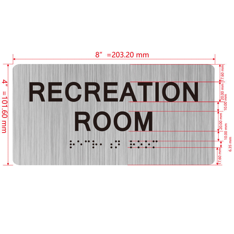building sign 8X4 inch touch braille sign Braille BUILDING SIGN