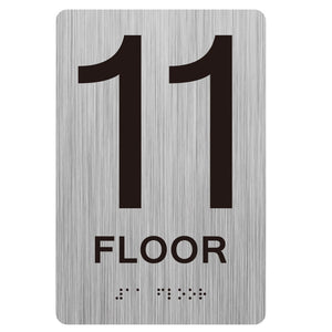 ADA Compliant Tactile Braille Building Floor Sign