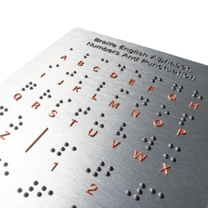 Braille alphabet board with raised numbers and punctuation marks, Braille learning aids for beginners, teaching aids for blind children