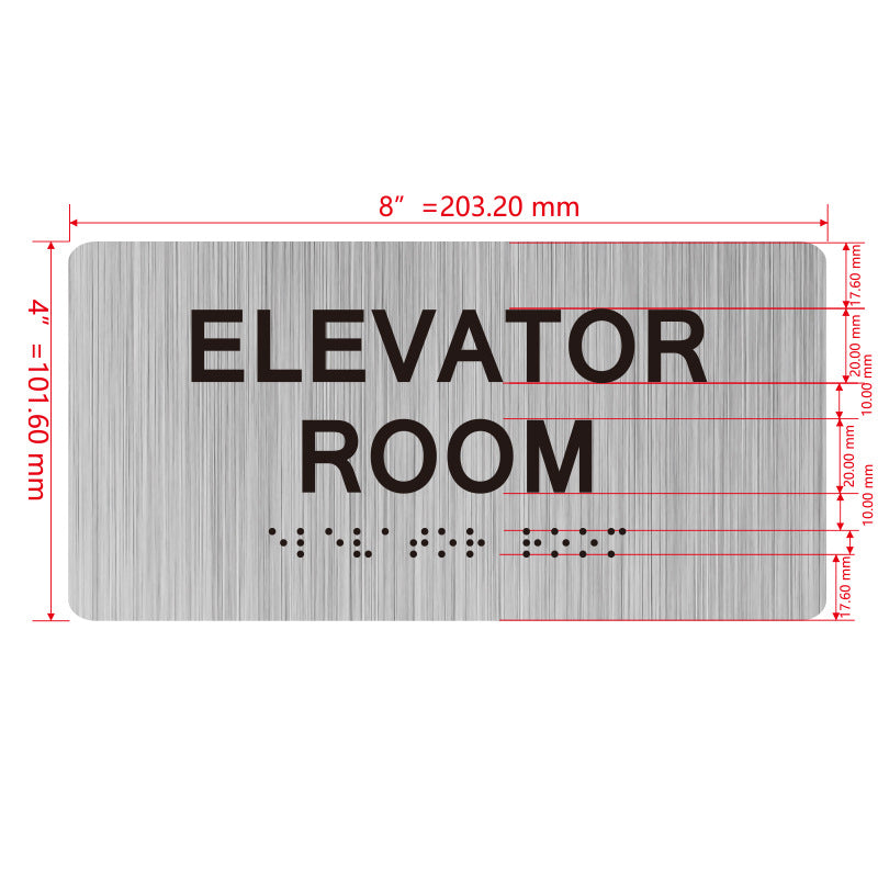 building sign 8X4 inch touch braille sign Braille BUILDING SIGN