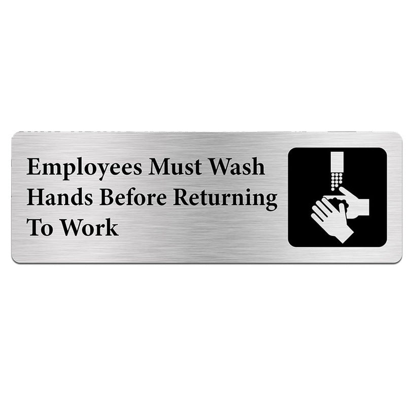 employees must wash their hands before returning to work. Public reminder cards, house cards, department cards, hand washing cards