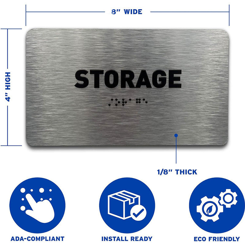 building sign 8X4 inch touch braille sign Braille BUILDING SIGN