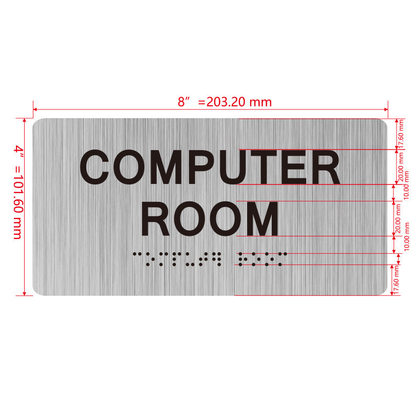 building sign 8X4 inch touch braille sign Braille BUILDING SIGN