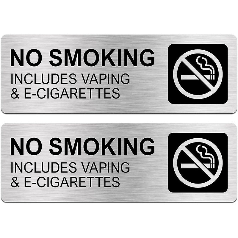Spot No Smoking Sign 9x3 inch brushed aluminum, waterproof sign sign NO SMOKING SIGN