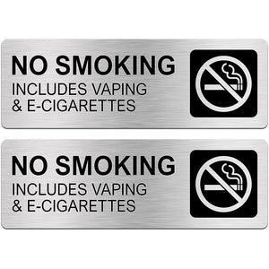 Spot No Smoking Sign 9x3 inch brushed aluminum, waterproof sign sign NO SMOKING SIGN