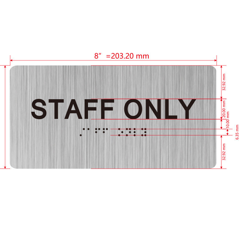 building sign 8X4 inch touch braille sign Braille BUILDING SIGN