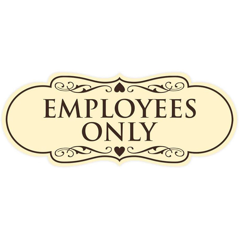 employees only Customers stop Acrylic Employees only Safety warning signs