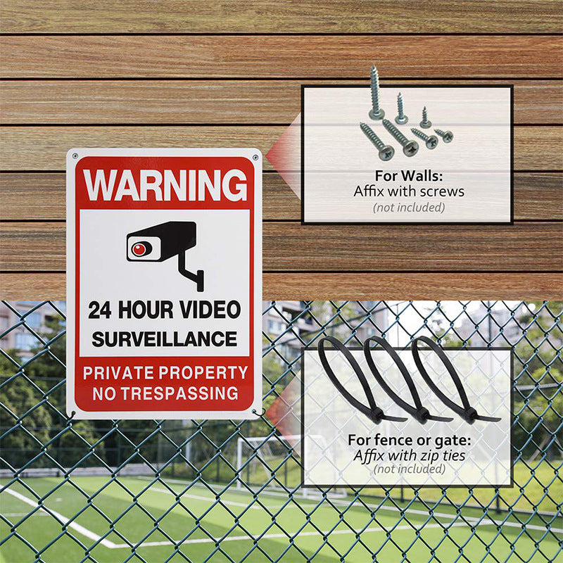 Private Property No Trespass Sign Outdoor Video Surveillance Sign Sign 10 x 7 inches