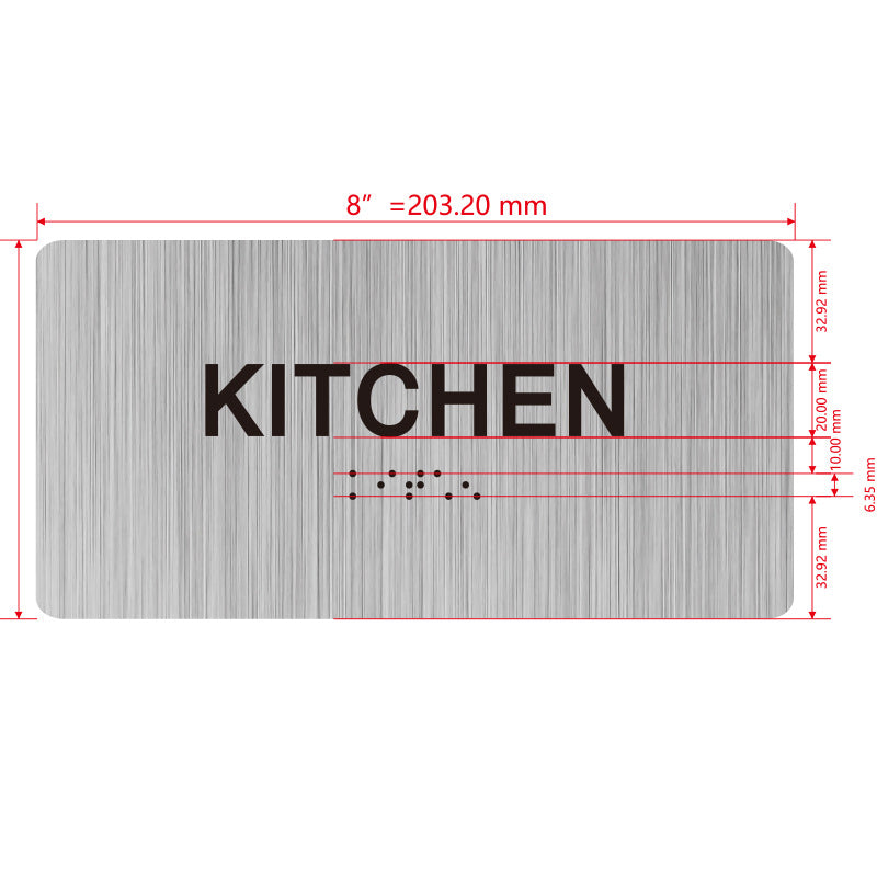 building sign 8X4 inch touch braille sign Braille BUILDING SIGN