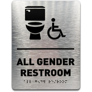 All Gender Bathroom Sign- ADA Compliant sigages