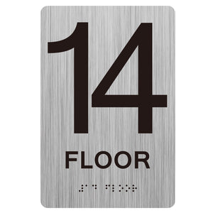 ADA Compliant Tactile Braille Building Floor Sign