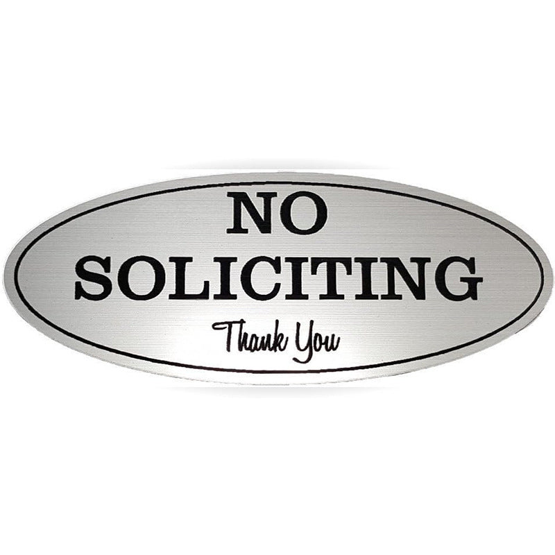 Direct Sales No Selling Signage NO SOLICITING Indoor/Outdoor Signage