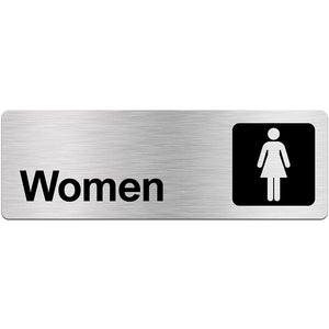 Bathroom Brushed Aluminum Plate House Plate Public Toilet Signs Men's and Women's Restrooms Signs MEN WOMEN