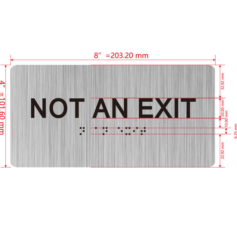 building sign 8X4 inch touch braille sign Braille BUILDING SIGN